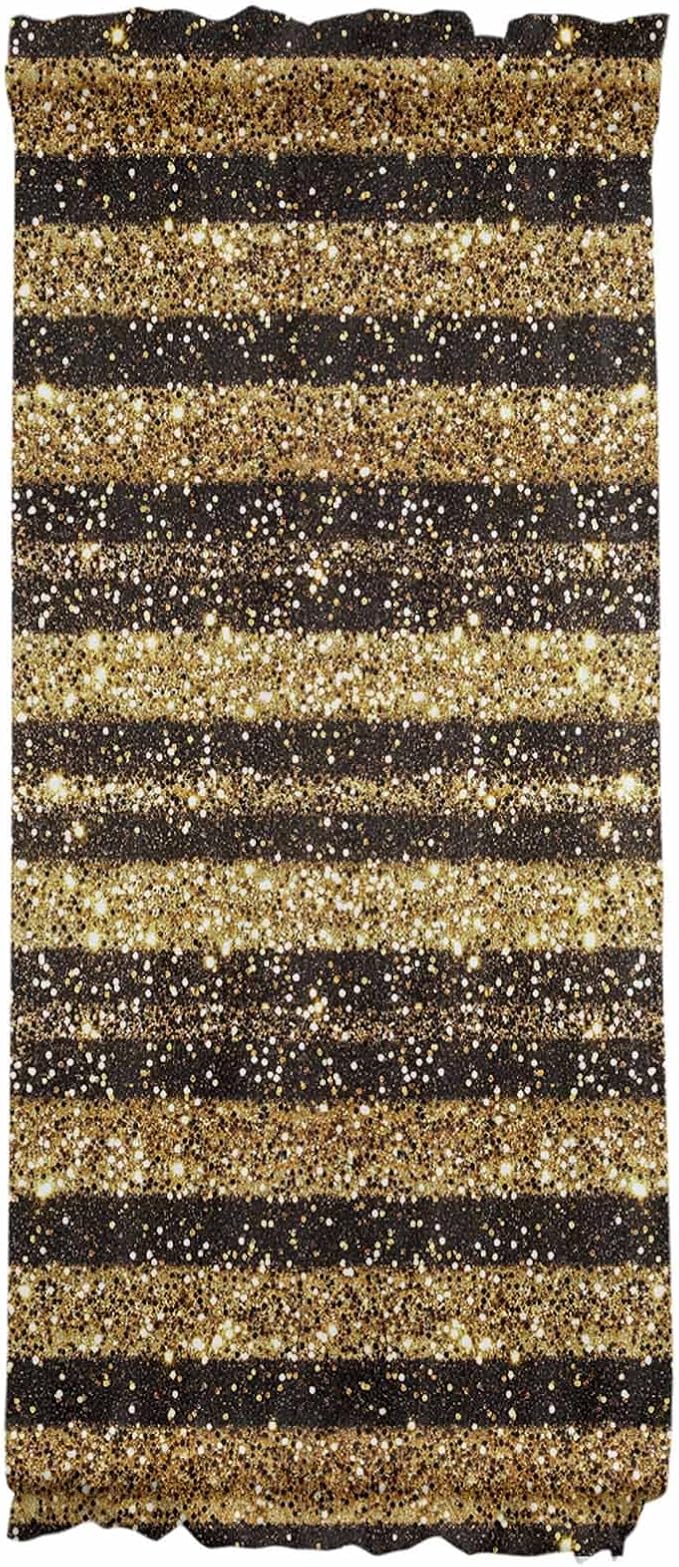 French Door Curtain Panel for Front Door, Sparkle Gold Brown Dots Texture Slidelight Door Curtains with Tieback Light Filtering Privacy Panels for Doorway Entryway 25"x 40"