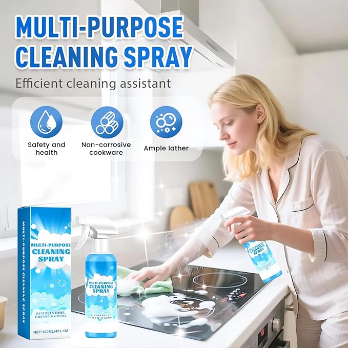 Eadwe Multifunctional Powerful Spray Kitchen Foam Cleaner, 2026 New Multi-Purpose Cleaning Spray, Easy-To-Use Grease Remover For Kitchen, Fast-Acting Tile Cleaner For Families (2)
