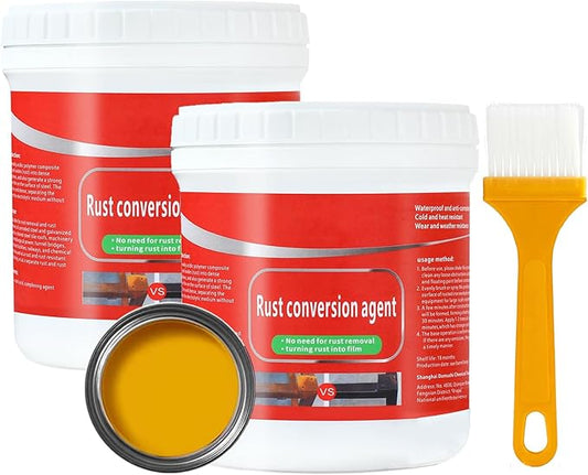 0.08 Gal Rust Remover for Metal, Rust Conversion Paint for Metal (Pack of 2,Yellow)