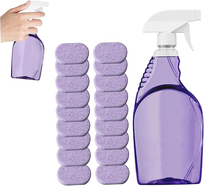 Kitchen Cleaner Spray, Splash Spray Cleaner Bottle with 18PCS Cleaning Tablets, Multi Purpose Kitchen for Oven Bathroom, Splash