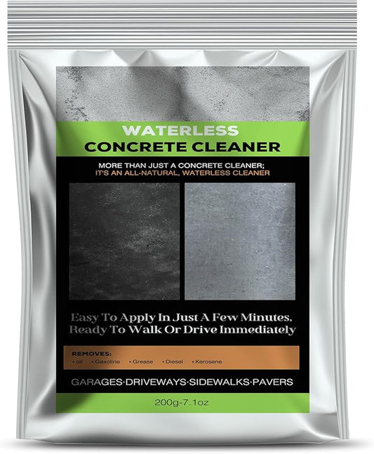 Concrete Oil Stain Remover (7.1 OZ) – Waterless Oil Stain Cleaner for Concrete – for Driveway, Garage, Basement, and Walkway Surfaces – Up to 20 sq. ft.
