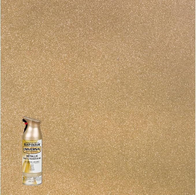 Rust-Oleum 330504 Universal All Surface Metallic Spray Paint, 11 oz, Guilded Brass