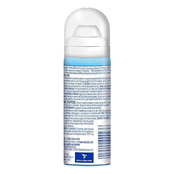 Lysol To Go Disinfectant Spray, Crisp Linen, Travel Size - 1.5 oz (Pack of 4)