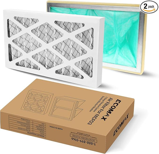 ECOMAX Air Filtration System Replacement Filters Set, 1 Internal Filter and 1 External Filter, Suitable for Ecomax MCF03 Air Filtration System Dust Collectors for Woodworking, MCF03AC1