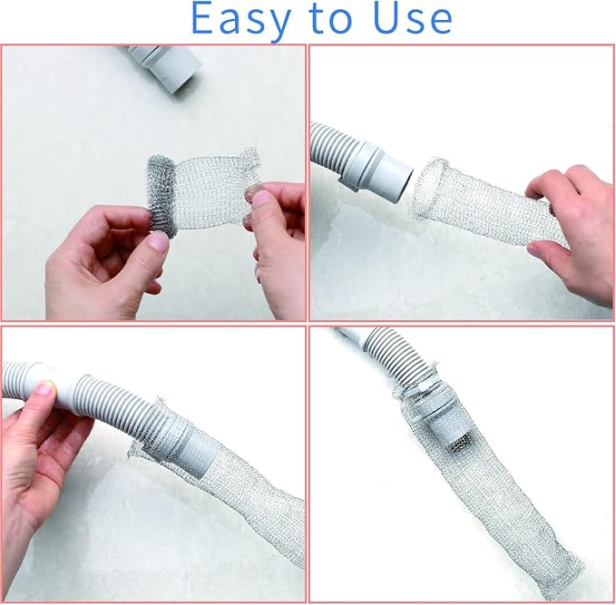 Lint Traps for Washing Machine Hose, Stainless Steel Washing Machine Drain Lint Trap, 10PCS Lint Catcher for Washer Machine with 10PCS Cable Ties, for Filter Out Cotton Fluff, Paper Scraps, Hair, Etc