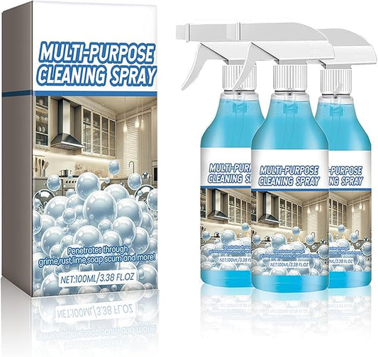 2026 Upgraded Splash Spray All-Purpose Cleaner Foam Tablets, Heavy-Duty Degreaser for Stove, Oven, Kitchenware, Grease & Grime Remover with Spray Bottle Kit (3)