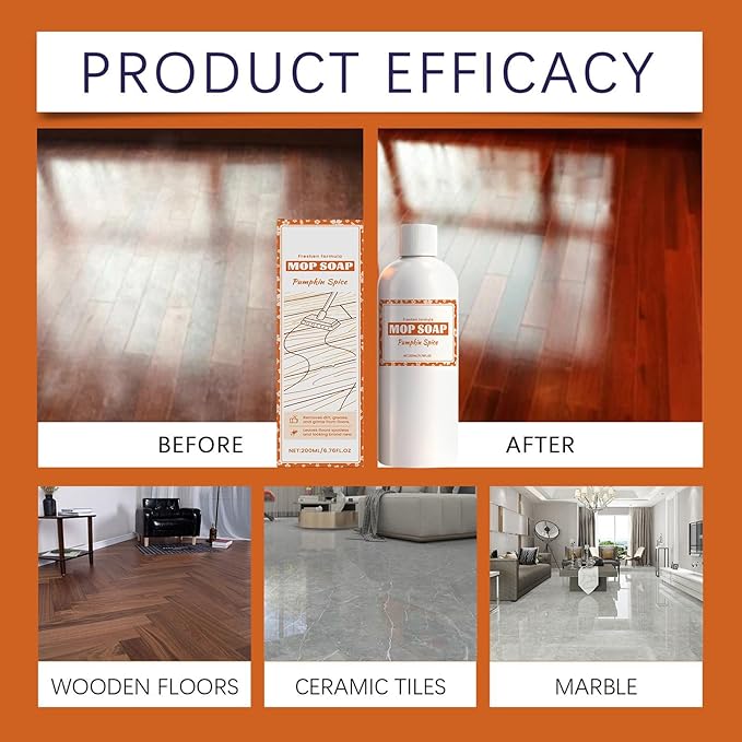 Multi- Floor Cleaner, 200ml Fresh Scent Solution, Cleaning Liquid with Gentle Formula, Floor Care Tool, Home Cleaner with Pleasant Fragrance, House Use for Bathroom and Kitchen
