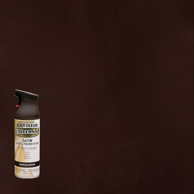 Rust-Oleum 247570 Universal All Surface Spray Paint, 12 oz, Satin Espresso Brown (Pack of 2)