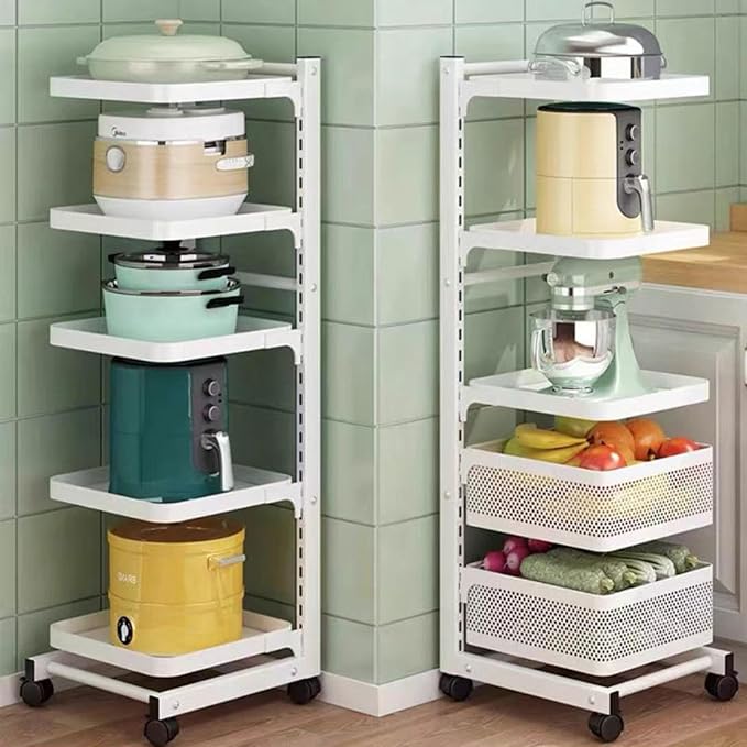 3 Tier Saucepan Storage Shelf for Kitchen Counter Large Cupboard nizer for Microwave Black Space Saving Solution