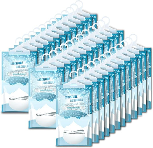 Moisture Absorbers Packets - 36 Pack Hanging Moisture Absorbers Dehumidifier Bags for Closet Bathroom Kitchen, Fragrance Free Humidity Absorber Packs, Removes Moisture & Odors