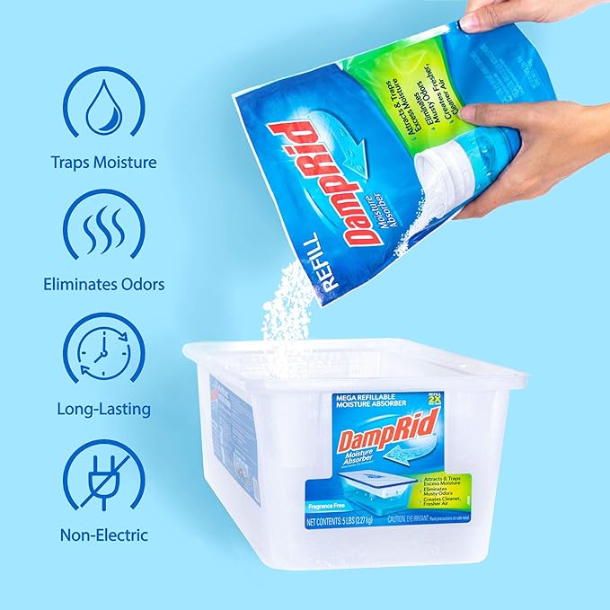 DampRid - Fragrance Free Moisture Absorber - 42 oz. Refill Bag