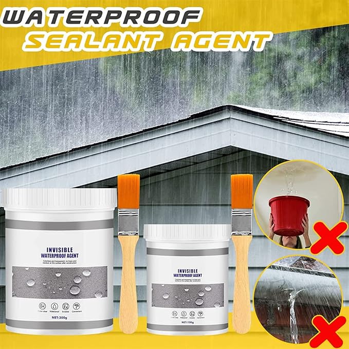 Instarepair Waterproof Anti-Leakage Agent, Waterproof Agent Toilet Anti-Leak Spray Glue Germplasm, Bathroom Waterproof Coating Leak Repair for Wall Roof Roofing (100g)