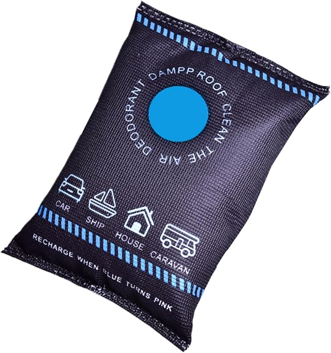 Auto Dampness Eliminator - Regenerable Silicone Granule Bag, Condensation Reducer, Spill Resistant Case | Interior Glass Clearer, Sedan SUV Truck Wardrobe Cellar Shed Apartment Boat Locker Marine