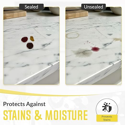 Rock Doctor Granite Sealer for Marble, Stone, and Tile Countertops, Vibrant Shine with Stain Resistant Moisture Protection, Interior and Exterior Use, Pack of 2