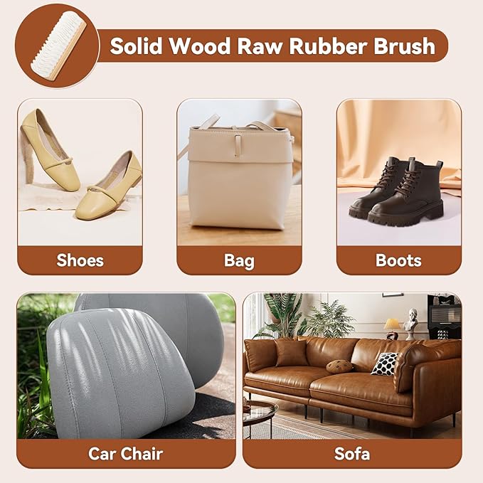 2Pcs Suede Brush for Shoes, Rubber Shoe Brush Cleaner with Soft Bristle Brush,Suede Eraser for the Care and Cleaning of Shoes, Bags, Coats, and Suede Accessories
