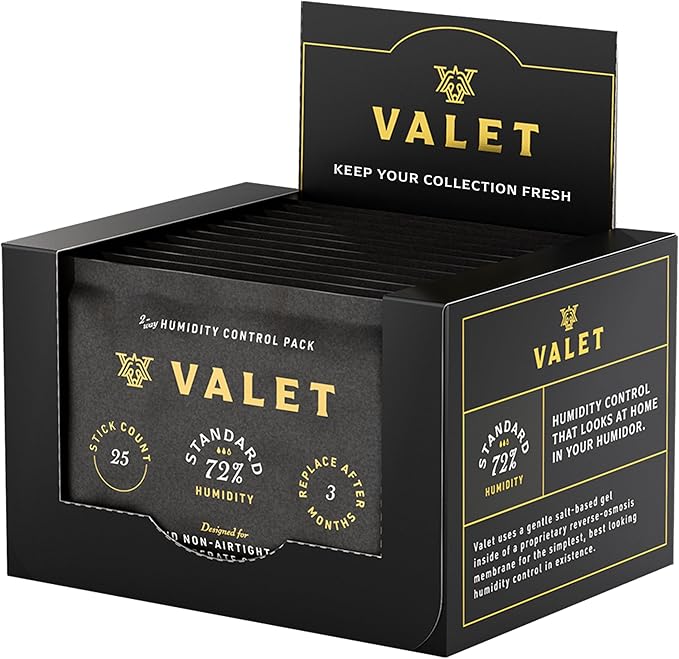 Valet 72% Two-Way Humidity Packs 12-Pack (60g), Bulk Two-Way Humidity Control Packs, Moisture Absorber for Wood & Airtight Storage, Made in USA
