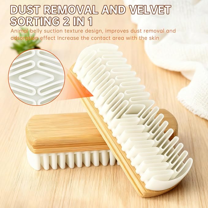 Suede Shoe Brush and Eraser Set, 2025 New Suede Cleaning Brush for Shoes, Bags, Jackets, and Sofas, Wooden Handle Suede Shoe Cleaner, Soft Brush and Stain Eraser for Easy Care (2 Pack)