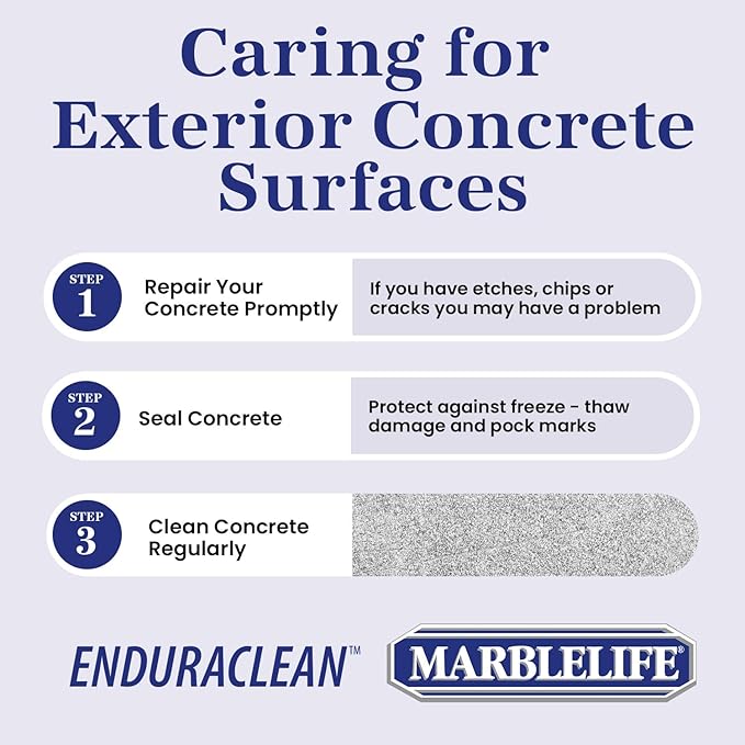 Marblelife EnduraCLEAN Concrete Cleaner for Driveways, Sidewalks & Patios, Powerful Concrete Sidewalk Cleaner, Effective Driveway Oil Stain Remover, Safe for Plants Patio Cleaner, Ready-To-Use, 128 oz