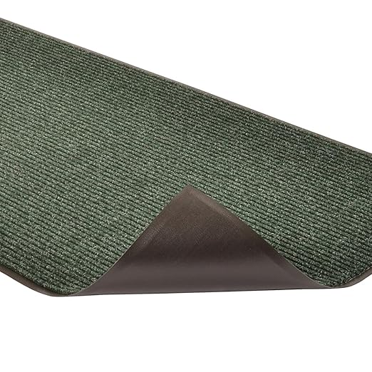 Notrax Heritage Rib™ Commercial Indoor Door Mat Office Rugs – 3' x 4' Huntergreen Front Door Mat with Double Rib 22oz Yarn, Non-Slip Vinyl Backing – Durable Entryway Rug Made in The USA – 117S0034GN