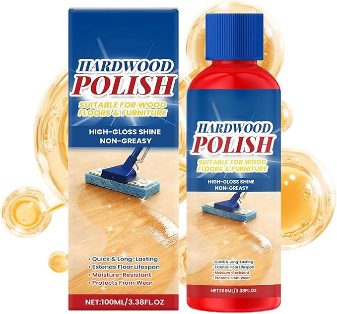 Hardwood Floor - Wood Restore Cleaner, Natural Floor Liquid with Shine Formula, 100ml with Easy Apply, Wood for Bedroom Entryway Living Room, Apartment Cabinet for Table