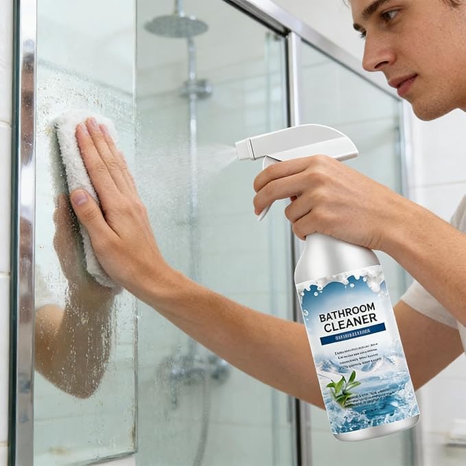 Powerful Foam Cleaner, Hard Water Spray, 1.3x1.3x6.02 Inches Stain Remover with Multipurpose Action, Bathroom Faucet Cleaner, Foaming Cleaners with Easy Spray, Home Tile for Deep Cleaning