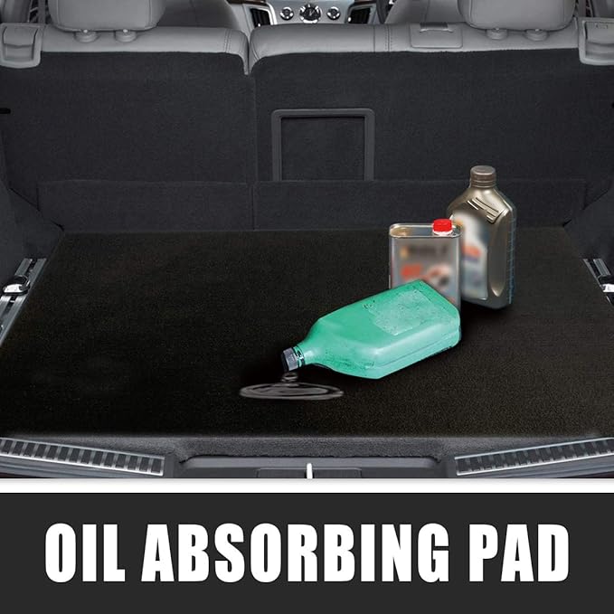 LINLA 61 x 39 in-Absorbent Oil Mat Contains Liquid Garage Floor Mat, Motorcycle Mat for Garage，Reusable, Washable, Protects Garage Floor or Driveway Surface, Shop,Parking,