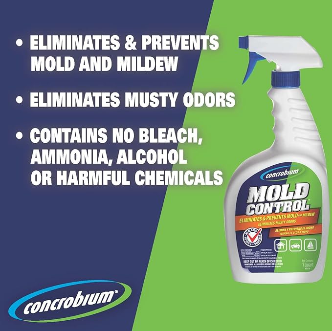 Concrobium Mold Control, 32 oz Spray – Eliminates & Prevents Mold – EPA-Registered, Bleach-Free, Odorless, VOC-Free