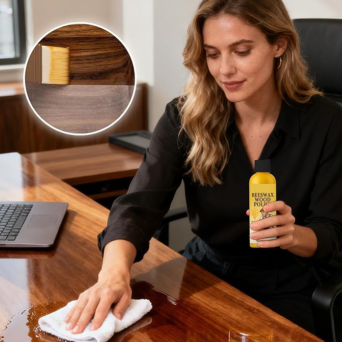 Wood Furniture Polish - Scratch Repair Dust Remover | Cleaner For Bedroom, Living Room Dining Room Apartment, Entryway, Cabinet, Table, Shelf, Desk, And Chairs