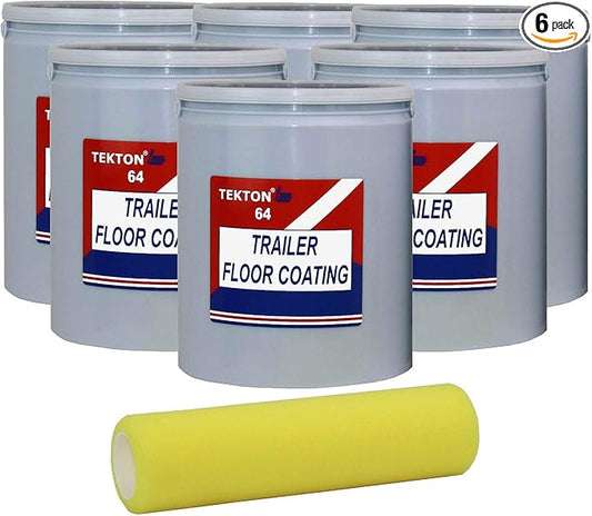 Protects Trailer Floors, Ramps and Walls (Grey, 6 gallons) Includes 1 Foam Cover