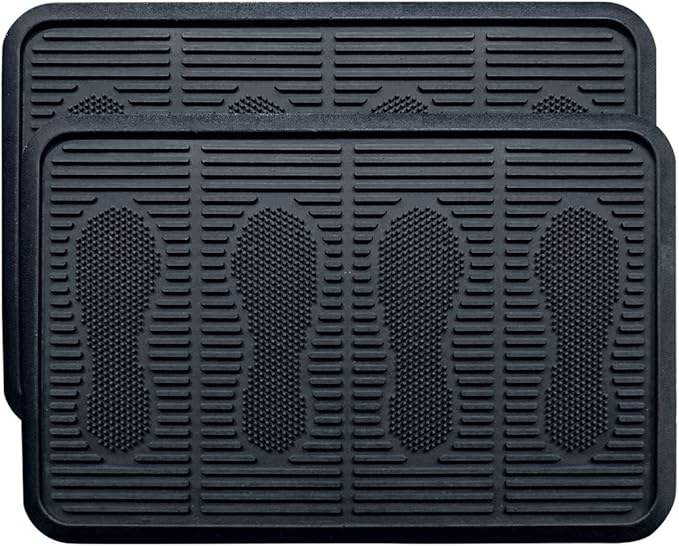 SafetyCare Rubber Shoe & Boot Tray - Multi-Purpose - 24 x 16 Inches - 2 Mats