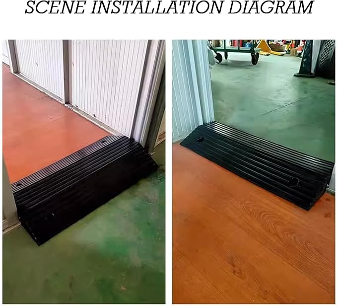 Speed Bumps Cable Protector,1-Piece Integrated Cable Cover Ramp,for Road Garage Gravel Roads Asphalt Concrete(40x40x8CM)