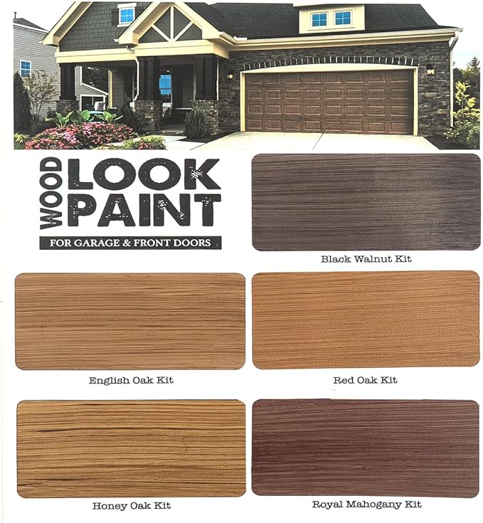 Wood Look Paint Kit for Garage Doors (Royal Mahogany)