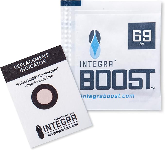 Integra Boost 2-Way Humidity Control Pack - Preserve Flavor & Control Humidity at 69% RH - Moisture Absorber for Herbs, Spices & More - Bulk Pack of 300 Individually Wrapped Packs (8 Gram Each)