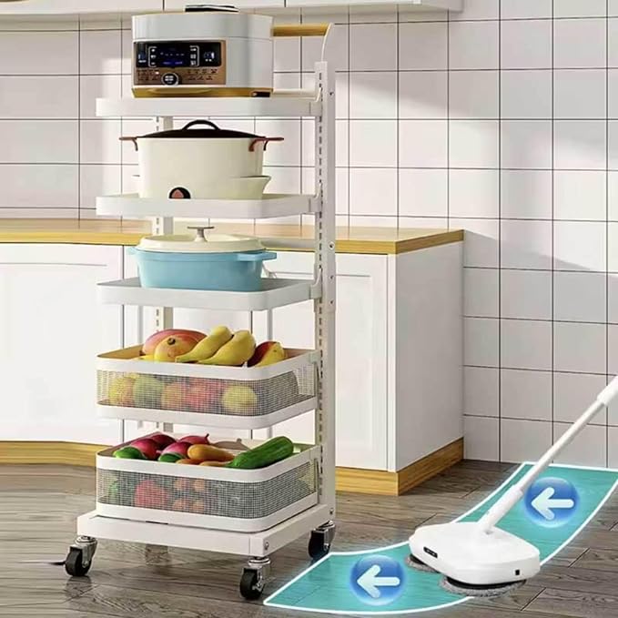 Kitchen Cupboard Storage nizer with Drawer and Shelf White Over Microwave Pan Holder Black 3 Boards 2 Baskets