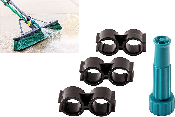 Versa-Spray for Brooms Quickly transforms Brooms and Hoses into a Powerful Water Broom for Cleaning garages, Cars, patios, Houses and Much More!