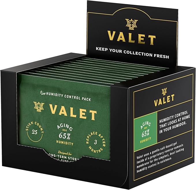 Valet 65% Two-Way Humidity Packs 12-Pack (60g), Bulk Two-Way Humidity Control Packs for Long-Term Aging & Storage, Moisture Absorber, Made in USA