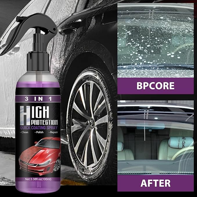 High Protection Cleaner, 3-in-1 High Protection Quick Car Coating Spray,Car Coating Cleaning Spray， for car gentle cleaning（Upgraded version100ML） (2)