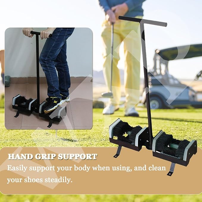 Heavy-Du Boot and Shoe Cleaner with Portable Base and Cleaning Brushes for Ga and Entryway Dirt Removal