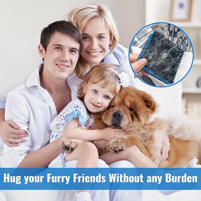 Pet Hair Remover for Laundry - Reusable Lint Fur Catcher Tool, Effortlessly Removes Dog & Cat Hair from Clothes in Washing Machine (6PCS)