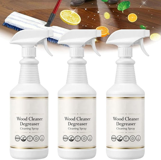 Purevive Wood Cleaner,Purevive Wood Floor Cleaner Spray,Hardwood Floor Furniture Polish and Restore Spray,Purevives Heavy Duty Degreaser for Wood-Cabinets Restores Shine (3PCS)