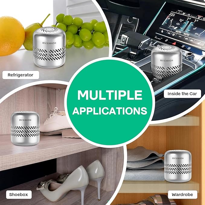 Long-lasting Refrigerator Deodorizer For Odor Remove: Fridge Deodorizer For Smell Remove (Silver Grey)