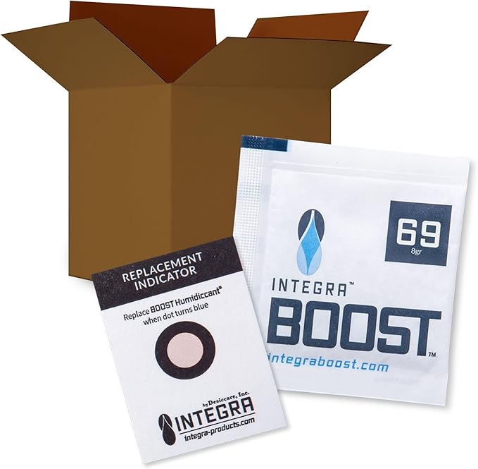 Integra Boost 2-Way Humidity Control Pack - Preserve Flavor & Control Humidity at 69% RH - Moisture Absorber for Herbs, Spices & More - Bulk Pack of 300 Individually Wrapped Packs (8 Gram Each)
