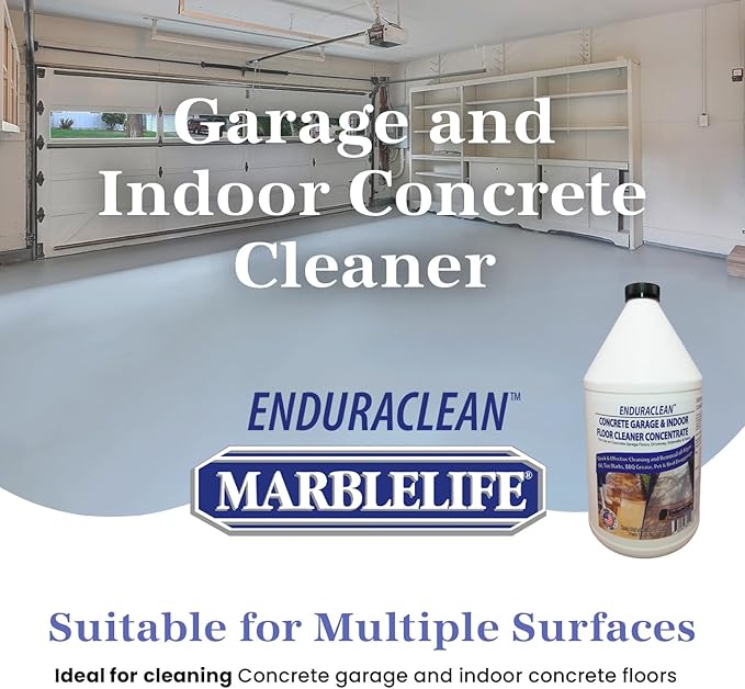 Marblelife EnduraCLEAN Garage and Indoor Concrete Floor Coating Cleaner, Effective Basement & Garage Floor Cleaner, Effective Concrete Cleaner, Ready-To-Use Cement Cleaner & Degreaser, 128 oz Refill