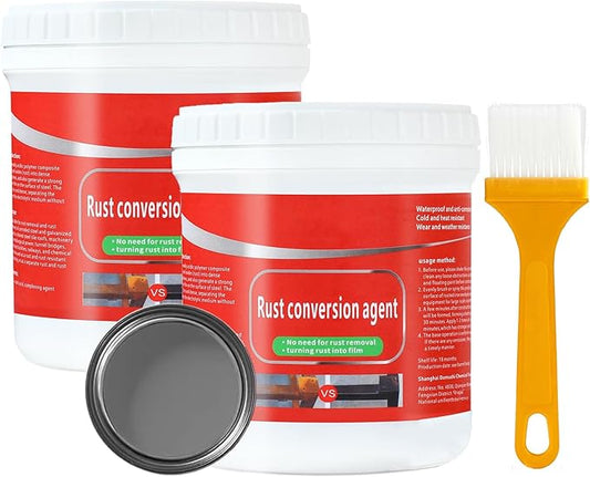 0.08 Gal Rust Remover for Metal, Rust Conversion Paint for Metal (Pack of 2,Gray)