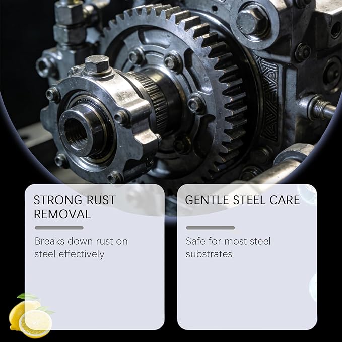 Rust Remover Spray - Professional Instant Metal Derusting & Cleaning Spray, Neutral Formula for Car Wheels, Chrome, Stainless Steel & Household Appliances