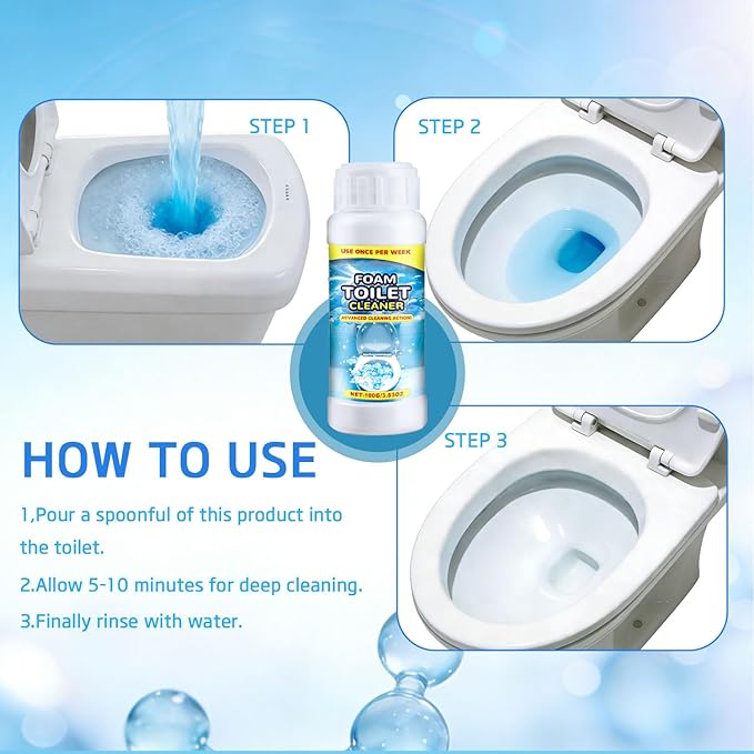 Foaming Toilet Bowl Cleaner | 2026 Advanced Formula for Deep Cleaning | Universal Use for Toolets & Squatting Pans | Easy Application, Fresh Scent