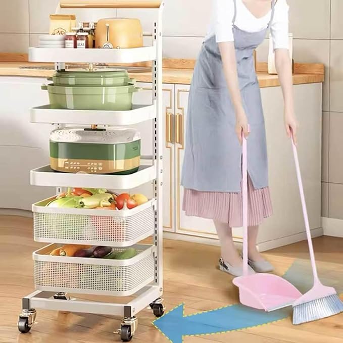 Kitchen Stand for Dishes nizer with 3 Tier Plate Rack and Cupboard Shelf White