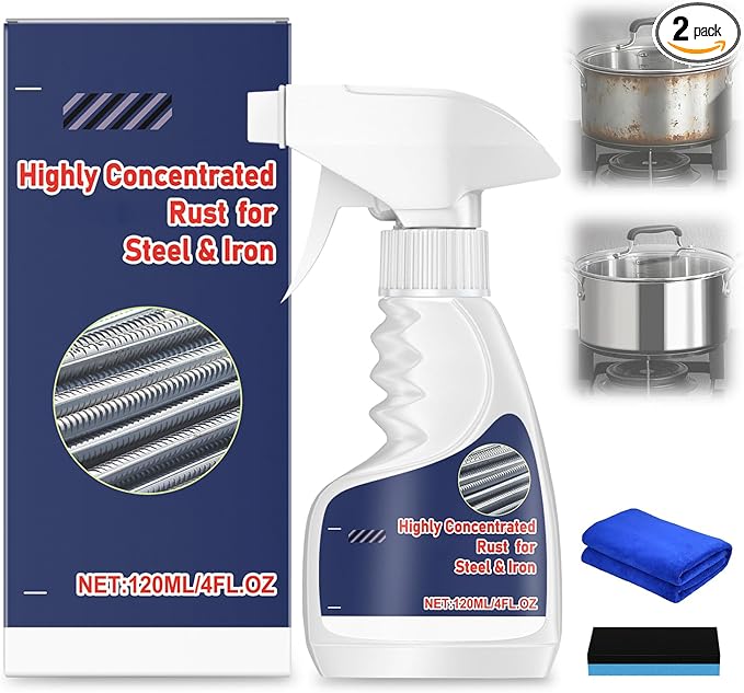 Meigline Rust Remover,Highly Concentrated Steel Rust Remover,Meigline Rust Remover Heavy Duty for Metal,Multipurpose Rust Remover Spray for Tools,Stainless Steel,Automotive Part,Fast Acting Rust(1Pcs)