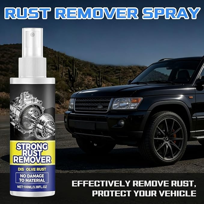 2PCS Rust Remover Spray for Metal, Multipurpose Rust Stain Remover Spray, Heavy Duty Metal Cleaner for Vehicles, Tools, Chains, and Iron Out Rust Stain Remover