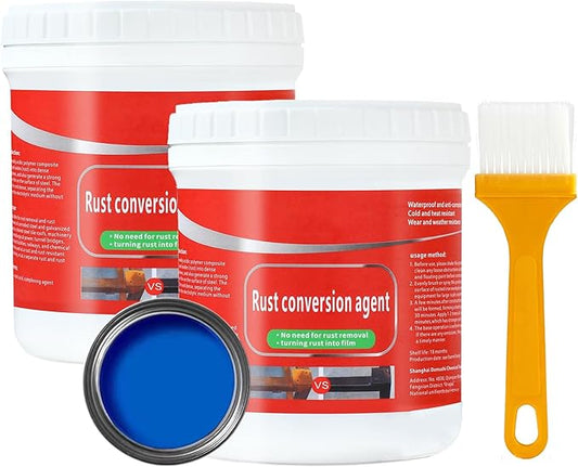 0.08 Gal Rust Remover for Metal, Rust Conversion Paint for Metal (Pack of 2,Blue)